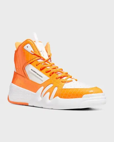 Giuseppe Zanotti Men's Talon High-Top Leather Sneakers | Thumbnail 2 Giuseppe Zanotti Men's Talon High-Top Leather Sneakers | Thumbnail 2