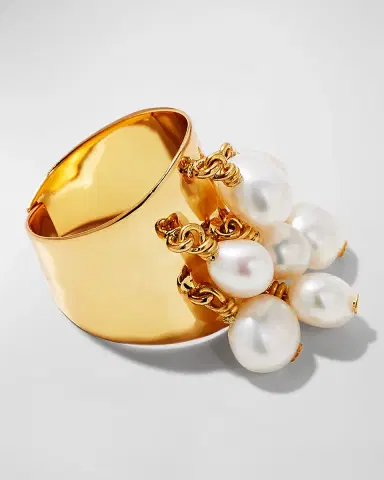 NEST Jewelry Pearl Charm Adjustable Ring | Thumbnail 2