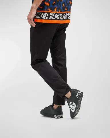 Dolce & Gabbana Men's Portofino Leather Low-Top Sneakers | Thumbnail 2 Dolce & Gabbana Men's Portofino Leather Low-Top Sneakers | Thumbnail 2