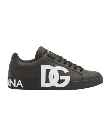Dolce & Gabbana Men's Portofino Leather Low-Top Sneakers | Thumbnail 1 Dolce & Gabbana Men's Portofino Leather Low-Top Sneakers | Thumbnail 1