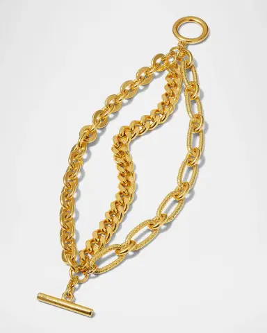 Ben-Amun Gold Multi-Chain Toggle Bracelet | Thumbnail 3