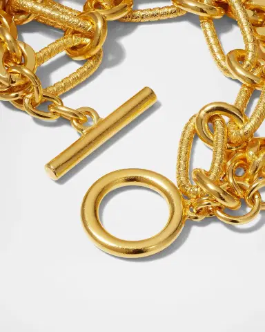 Ben-Amun Gold Multi-Chain Toggle Bracelet | Thumbnail 4