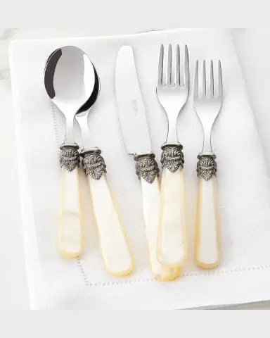 Neiman Marcus Napoleon 20-Piece Flatware Set, Pearl | Thumbnail 2