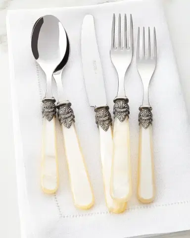 Neiman Marcus Napoleon 20-Piece Flatware Set, Pearl | Thumbnail 3