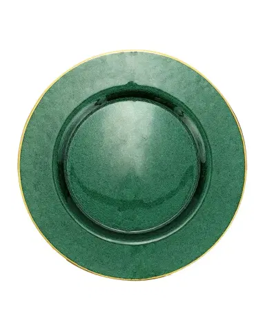 Vietri Metallic Glass Dinner Plate | Thumbnail 1