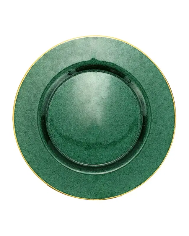 Vietri Metallic Glass Dinner Plate