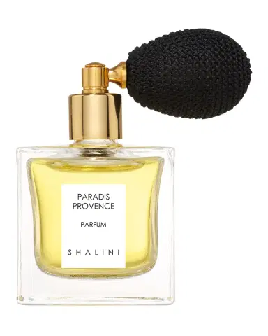 Shalini Parfum Paradis Provence Cubique Glass Bottle with Black Bulb Atomizer, 1.7 oz./ 50 mL | Thumbnail 2 Shalini Parfum Paradis Provence Cubique Glass Bottle with Black Bulb Atomizer, 1.7 oz./ 50 mL | Thumbnail 2