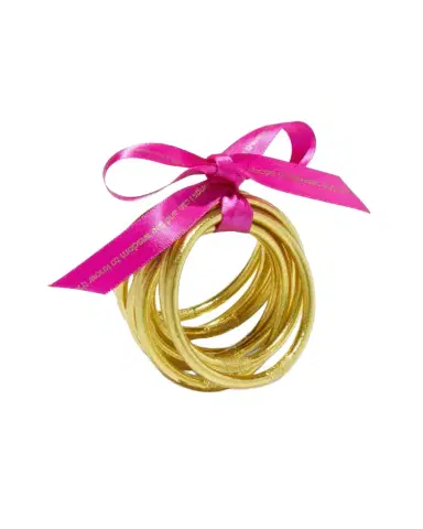 Neiman Marcus BuDhaGirl Gold Bangles, Picture Frame & Lancome Eye and Lip Gift Box Set | Thumbnail 1