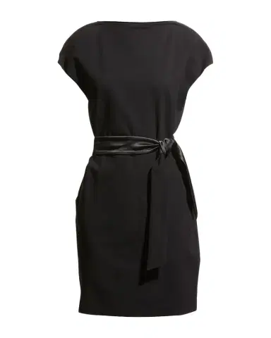 Emporio Armani Zip-Neck Milano Jersey Midi Dress | Thumbnail 1 Emporio Armani Zip-Neck Milano Jersey Midi Dress | Thumbnail 1