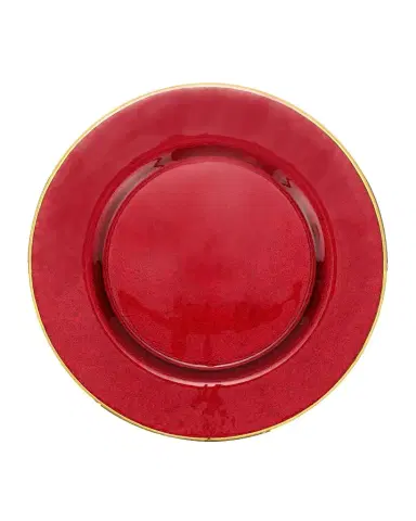 Vietri Metallic Glass Dinner Plate | Thumbnail 1
