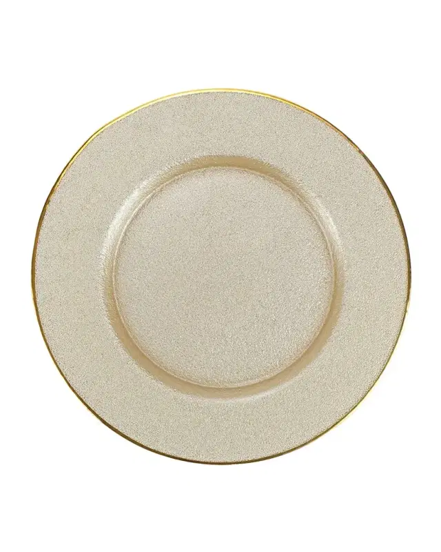 Vietri Metallic Pearly Dinner Plate