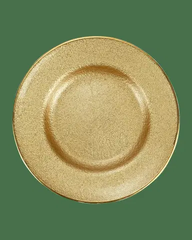 Vietri Metallic Glass Gold Salad Plate | Thumbnail 2