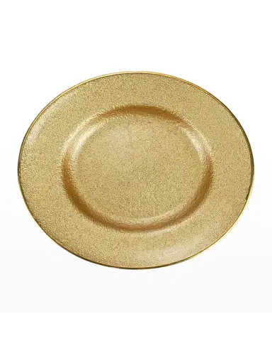 Vietri Metallic Glass Gold Salad Plate | Thumbnail 3