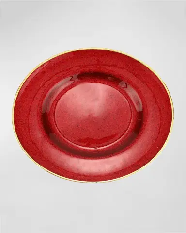 Vietri Metallic Glass Ruby Salad Plate | Thumbnail 2