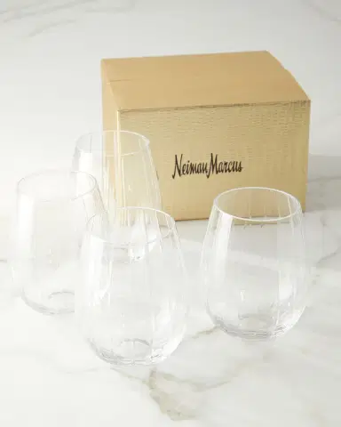 Neiman Marcus Cut Stemless Wine Glasses | Thumbnail 3