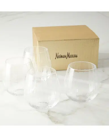 Neiman Marcus Cut Stemless Wine Glasses | Thumbnail 4