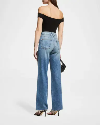 SLVRLAKE Grace Raw Hem Wide-Leg Jeans | Thumbnail 2