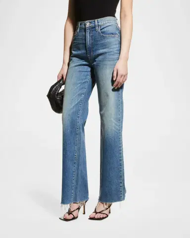 SLVRLAKE Grace Raw Hem Wide-Leg Jeans | Thumbnail 3