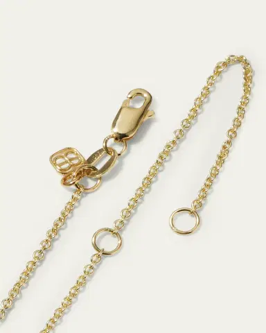 Sydney Evan Yellow Gold Small Heart Necklace with Marquise Eye | Thumbnail 4