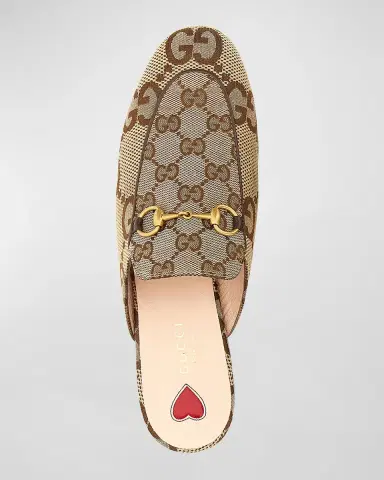 Gucci Princetown GG Canvas Loafer Mules | Thumbnail 4 Gucci Princetown GG Canvas Loafer Mules | Thumbnail 4