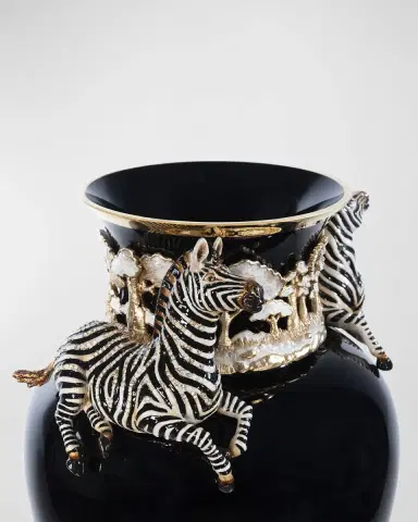 Jay Strongwater Embellished Zebra Vase | Thumbnail 2