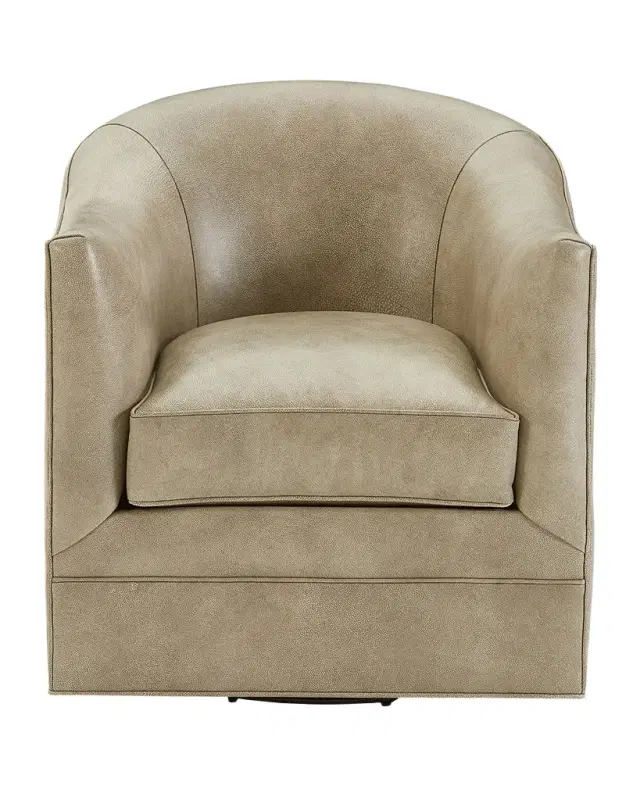 Gideon Leather Swivel Club Chair