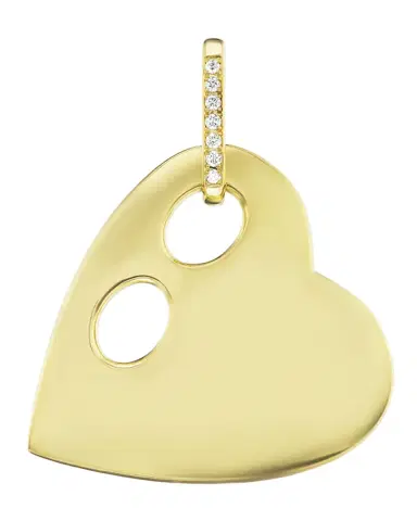 Jenna Blake Yellow Gold Anchored Heart Charm with Diamonds | Thumbnail 2