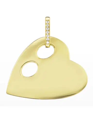 Jenna Blake Yellow Gold Anchored Heart Charm with Diamonds | Thumbnail 3