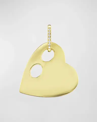 Jenna Blake Yellow Gold Anchored Heart Charm with Diamonds | Thumbnail 4