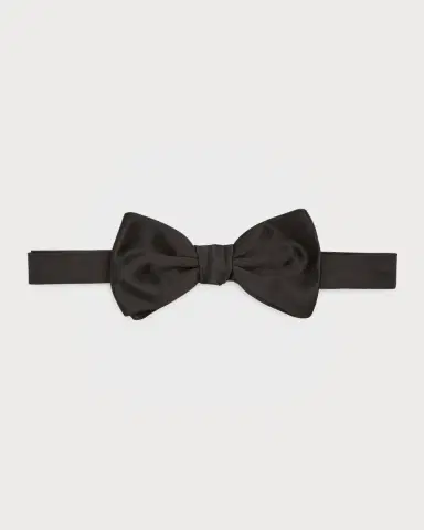 Emporio Armani Men's Solid Silk Pre-Tied Bow Tie | Thumbnail 3