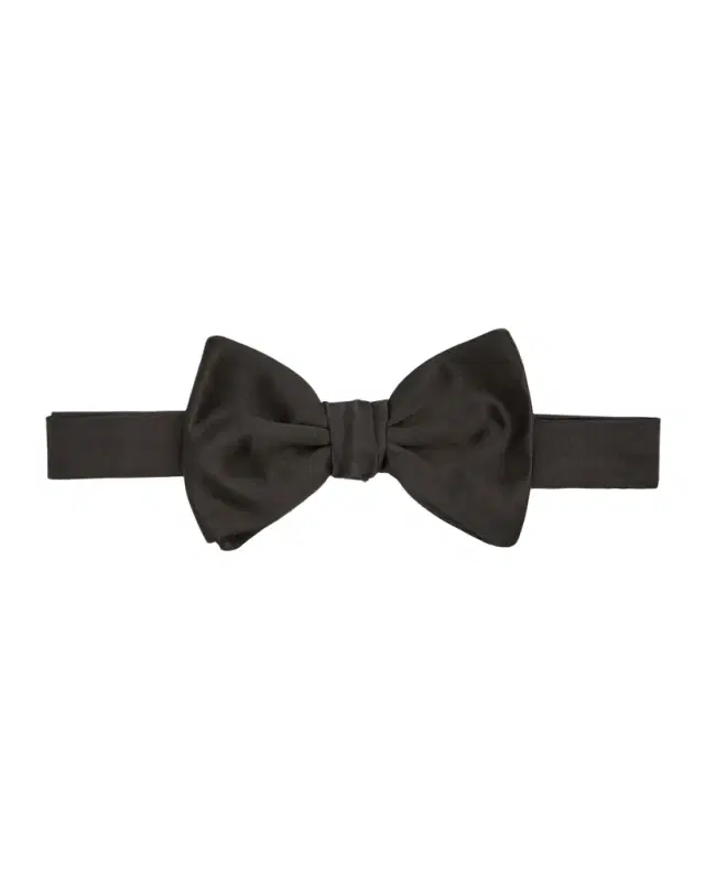 Men 's Solid Silk Pre-Tied Bow Tie