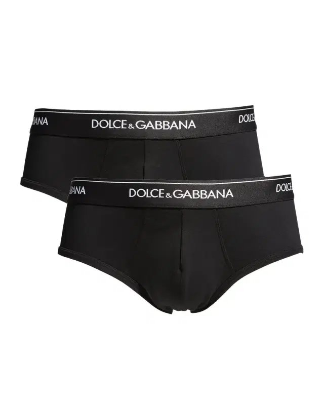 Dolce & Gabbana Men's Two-Pack Jersey Stretch Logo Briefs