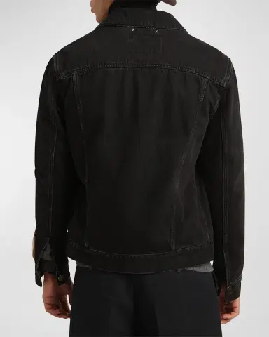 Golden Goose Men's Regular Denim Trucker Jacket | Thumbnail 3 Golden Goose Men's Regular Denim Trucker Jacket | Thumbnail 3