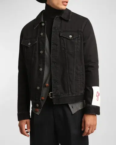 Golden Goose Men's Regular Denim Trucker Jacket | Thumbnail 4 Golden Goose Men's Regular Denim Trucker Jacket | Thumbnail 4