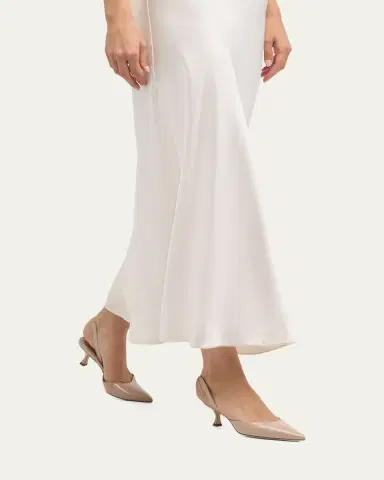 Manolo Blahnik Carolyne Kitten-Heel Halter Pumps | Thumbnail 7