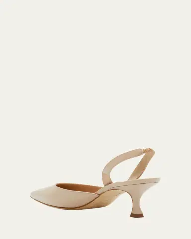 Manolo Blahnik Carolyne Kitten-Heel Halter Pumps | Thumbnail 9