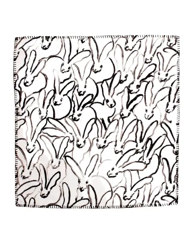 Hunt Slonem Rabbit Run Cotton Dinner Napkin