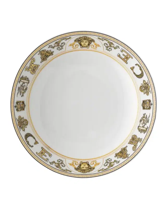 Versace Virtus Gala White Rim Soup Bowl