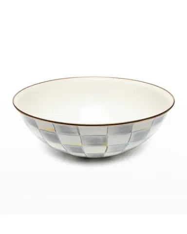 MacKenzie-Childs Sterling Check Enamel Everyday Bowl | Thumbnail 4 MacKenzie-Childs Sterling Check Enamel Everyday Bowl | Thumbnail 4