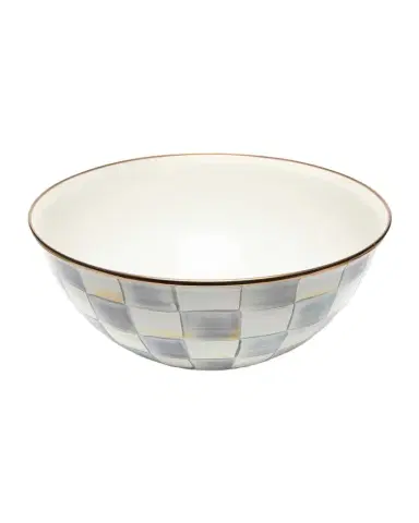 MacKenzie-Childs Sterling Check Enamel Everyday Bowl | Thumbnail 1 MacKenzie-Childs Sterling Check Enamel Everyday Bowl | Thumbnail 1