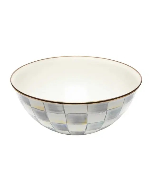 Sterling Check Enamel Everyday Bowl