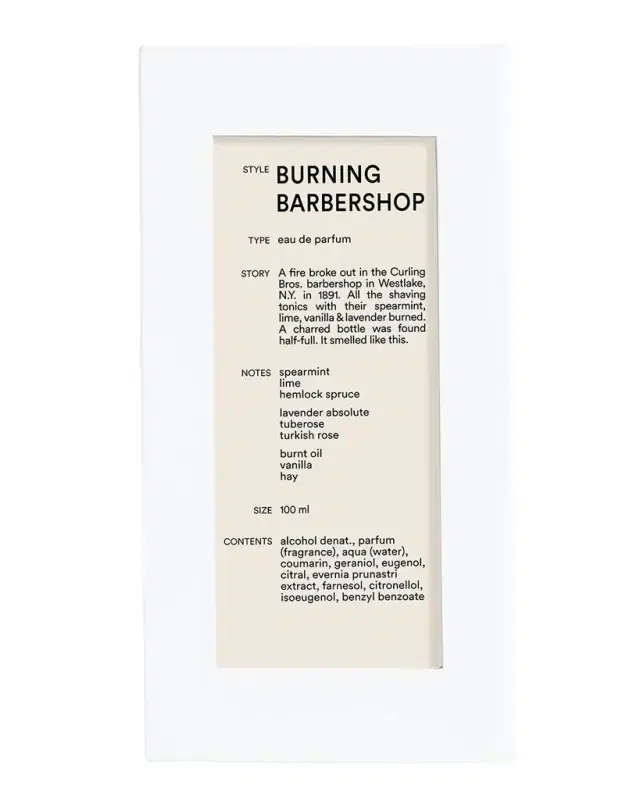 D.S. & DURGA Burning Barbershop Eau de Parfum, 3.4 oz.
