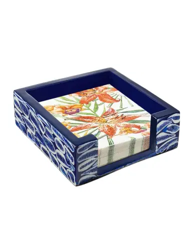 Ladorada Blue Almendro Cocktail Napkin Holder | Thumbnail 1