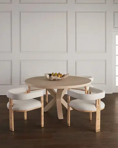 Worlds Away Keelan Tripod Base Dining Table, 60" | Thumbnail 4