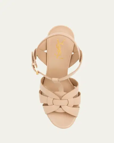 Saint Laurent Tribute Leather T-Strap Platform Sandals | Thumbnail 5 Saint Laurent Tribute Leather T-Strap Platform Sandals | Thumbnail 5