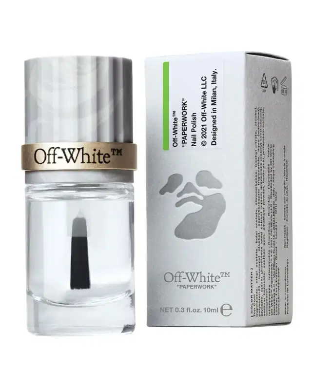 Off-White Paperwork Color Matter Top Coat Nail Polish