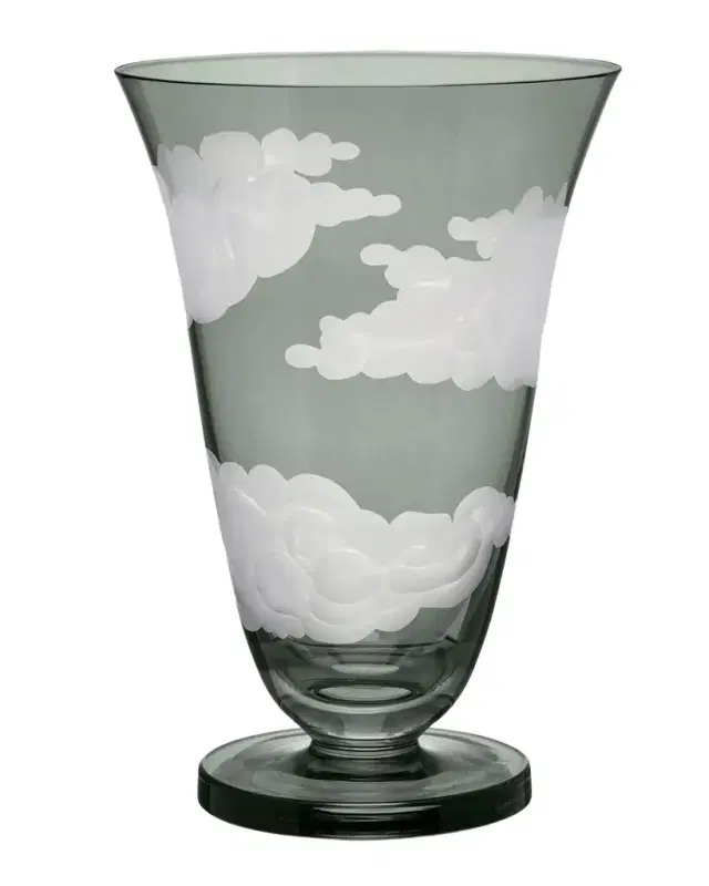 Jonathan Hansen In The Clouds Stemless Champagne Flute, Gray - 8 oz.
