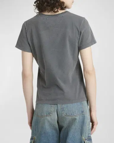 Golden Goose Distressed Crewneck Logo T-Shirt | Thumbnail 6