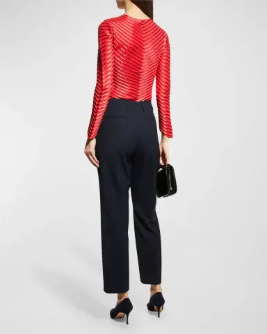 Giorgio Armani Striped Twist-Cutout Top | Thumbnail 6