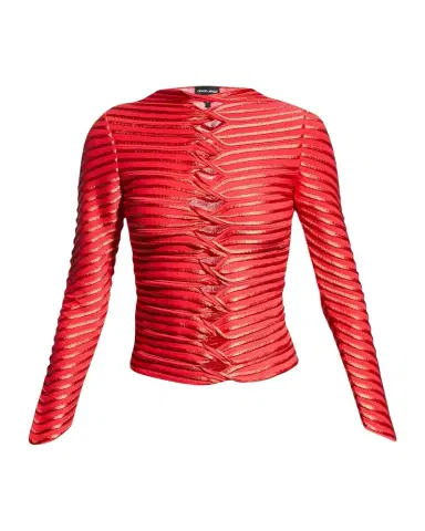 Giorgio Armani Striped Twist-Cutout Top | Thumbnail 1